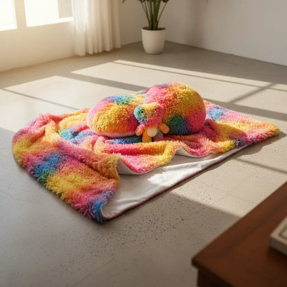 Tela Peluche Suave Para Cojines, Muñecos, Forros (1m) Fucsia Arcoíris