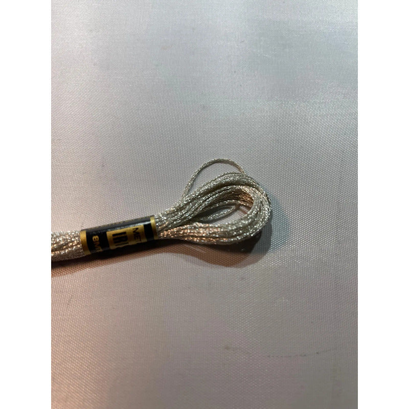 Hilo Vela Metálico P/ Bordar Metaliris (caja: 12 Madejas) Plateado