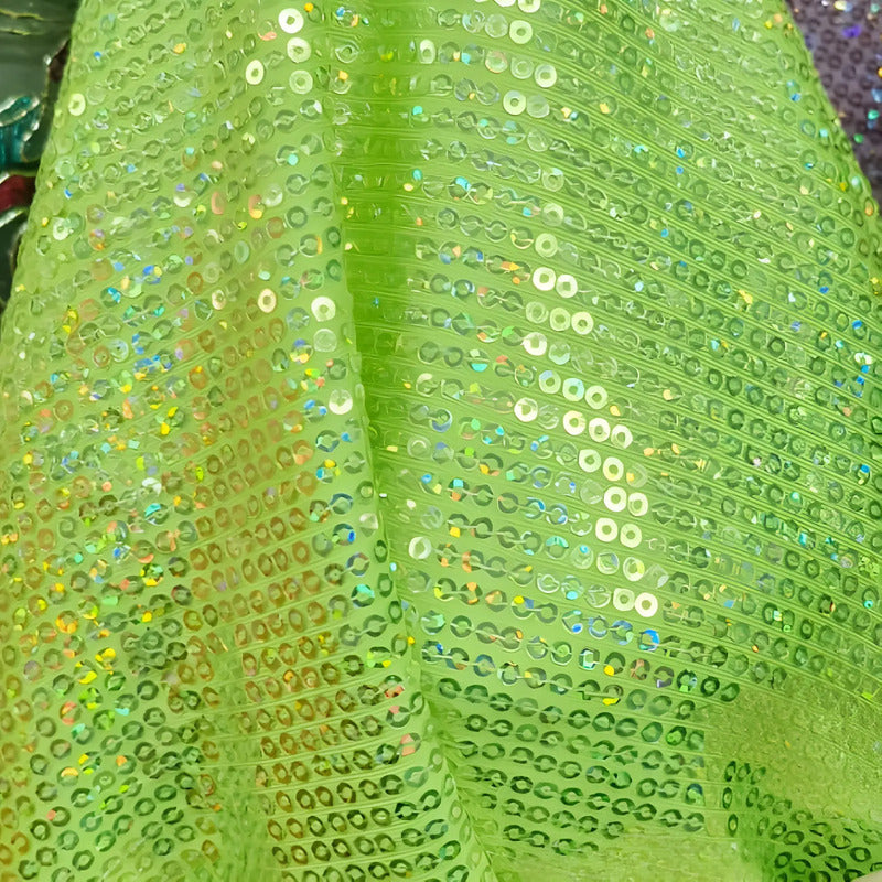 Tela Con Lentejuelas Varios Colores Vestidos De Gala (1 M) Verde Claro Holográfico