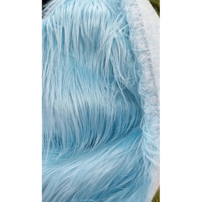 Tela Peluche Pelo Largo Suave Premium ( 1 Metro) Azul Claro Peluche Largo