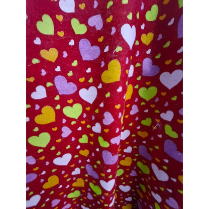 Tela De Terciopelo Con Corazones San Valentín (1 Metro) Rojo Corazones