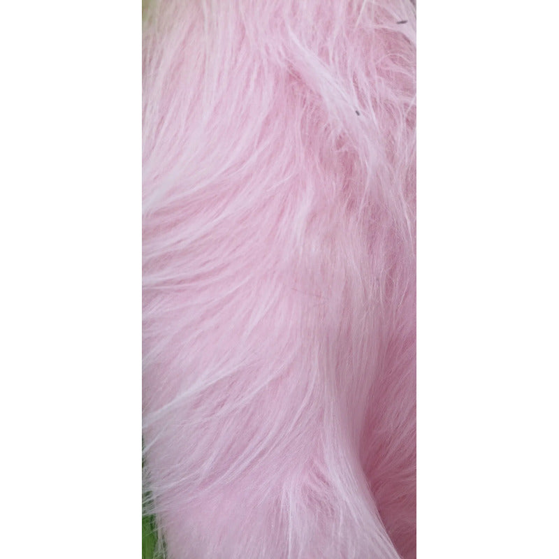 Tela Peluche Pelo Largo Suave Premium ( 1 Metro) Rosa Pastel Peluche Largo