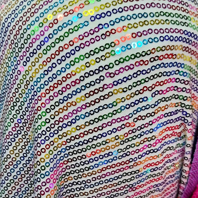 Tela Con Lentejuelas Varios Colores Vestidos De Gala (1 M) Multicolor Arcoíris 2