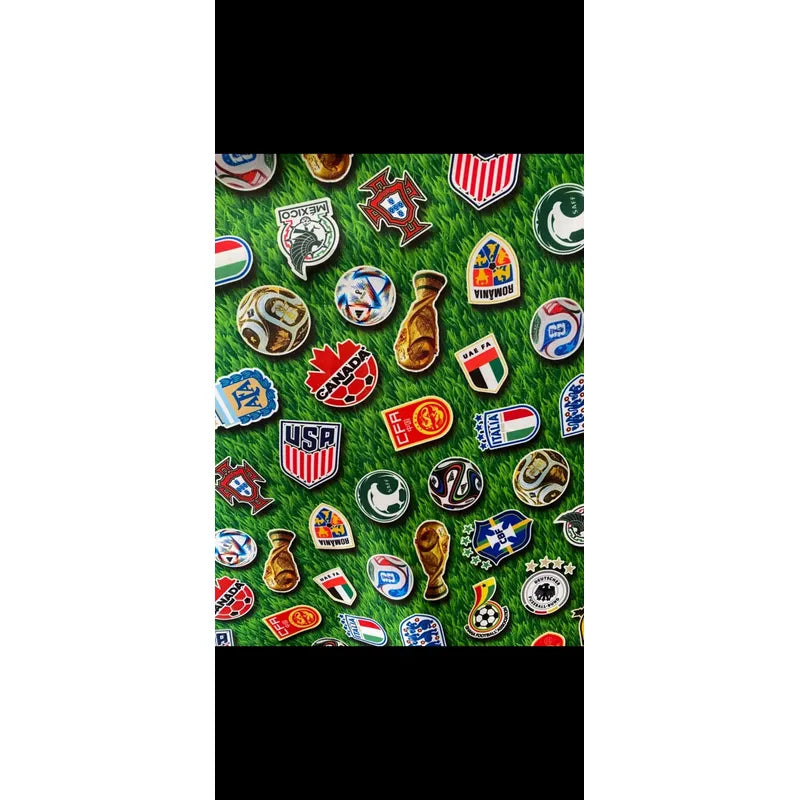 Tela Escudos Mundial Futbol Tafetán ( 1 Metro). Verde Escudos