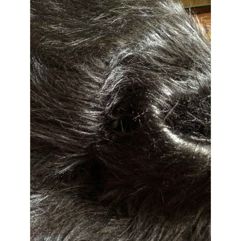Tela Peluche Premium Pelo Largo ( 50cm) Negro Peluche