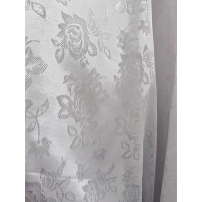 Tela Raso Jaquard, Vestidos (1metro) Blanco Relieve