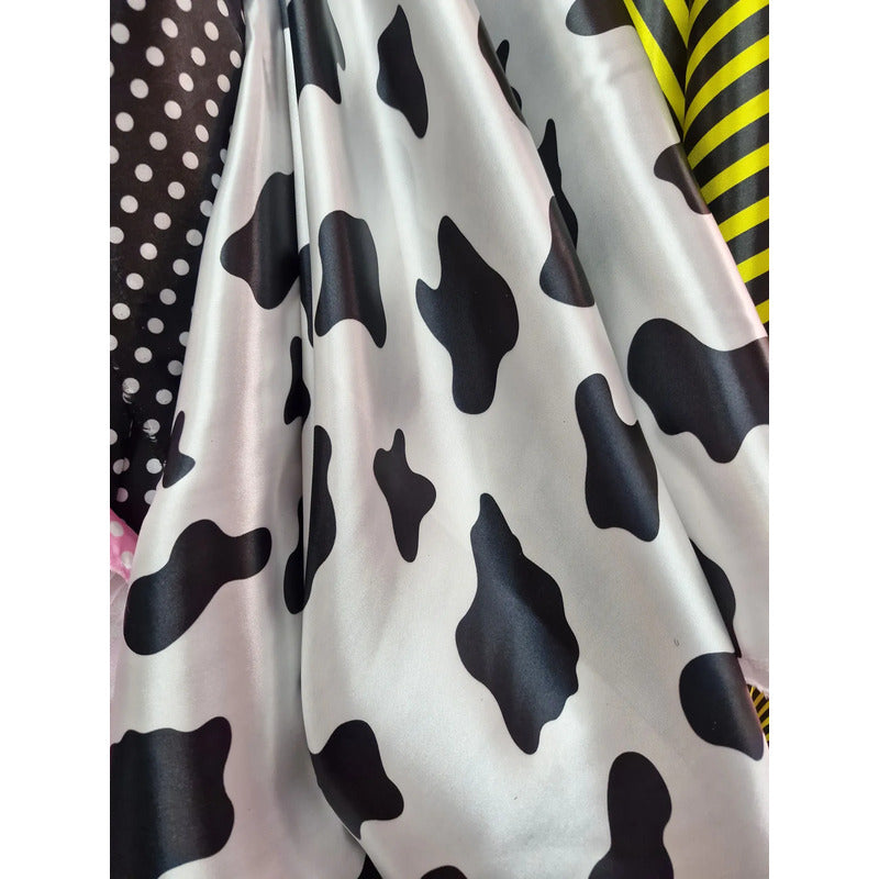 Tela Vaca Satinada ( 1 Metro) Negro Satin Vaca