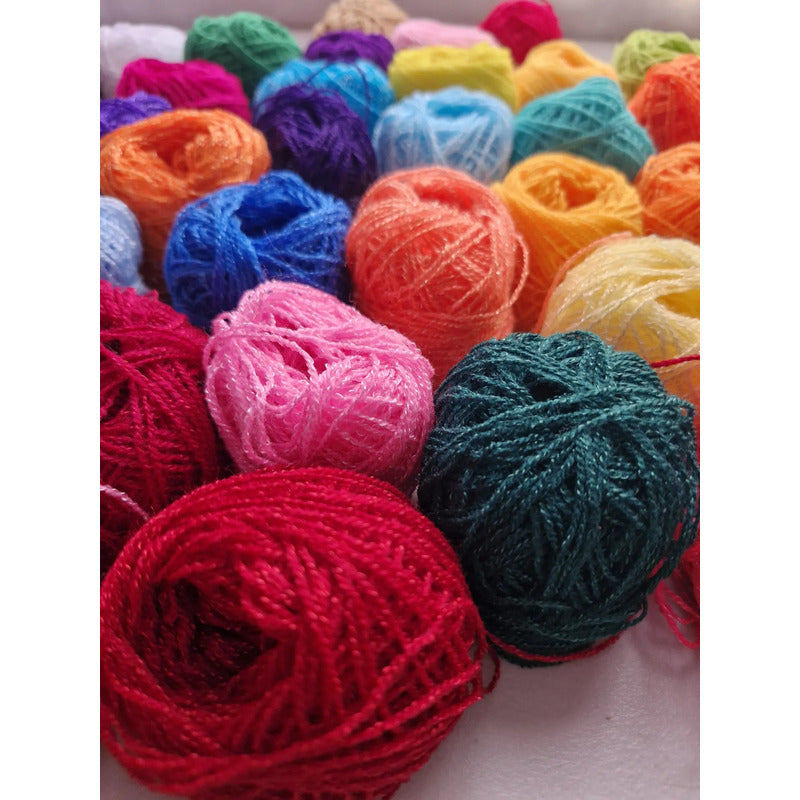 Estambre Cristal Paquete Con 48 Bolitas / 40 Metros C/u Multicolor