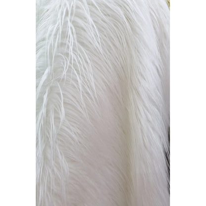 Tela Peluche Pelo Largo Suave Premium ( 1 Metro) Blanco Peluche Largo