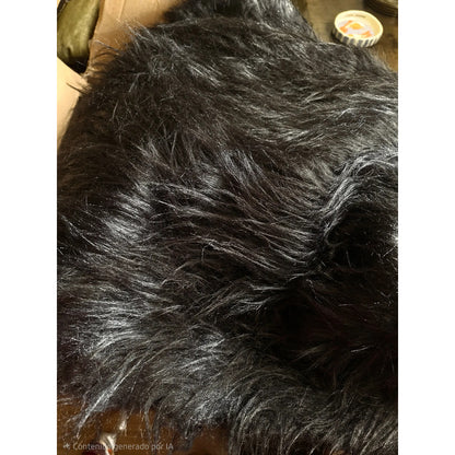 Tela Peluche Premium Pelo Largo ( 50cm) Negro Peluche