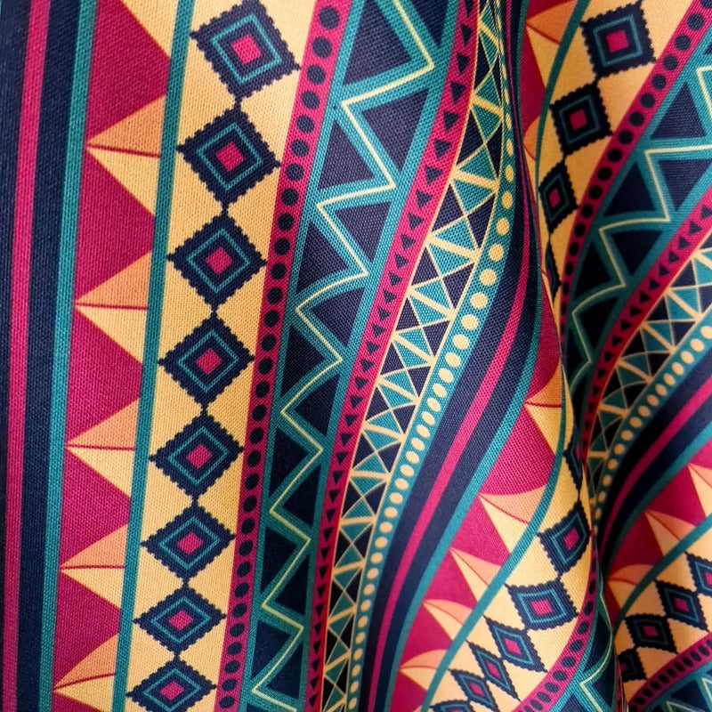 Tela Tergal Estampado Rayas,cuadros Grecas, Paliacate (1 M)
