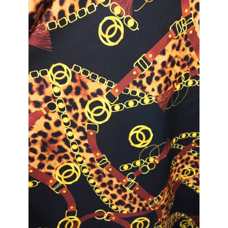 Tela Estampada Con Cadenas (1 Metro)