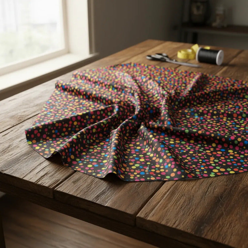 Tela Moño Disfraz Sombrerero Satín ( 1metro) Multicolor Satin Sombrerero