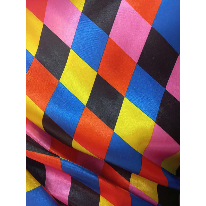 Tela Satinada Estampado Con Diseños Poker/lgbt/cuadrille 1m