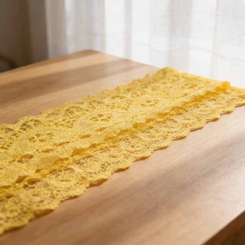 Encaje De Tira O Para Rasgar Varios Colores (1 M) Amarillo
