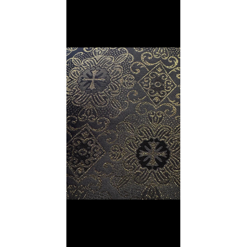 Tela Jacquard Litúrgica Para Iglesia Altar 2m Café Chocolate Litúrgica