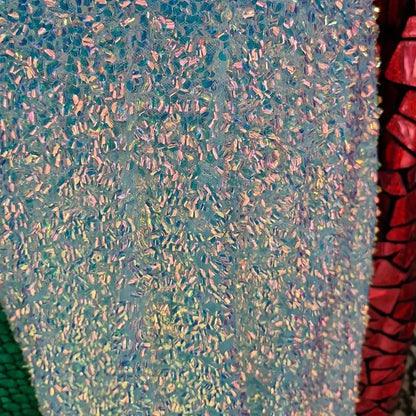 Tela Premium Con Lentejuela Doblada Alta Costura (1 M) Azul Claro