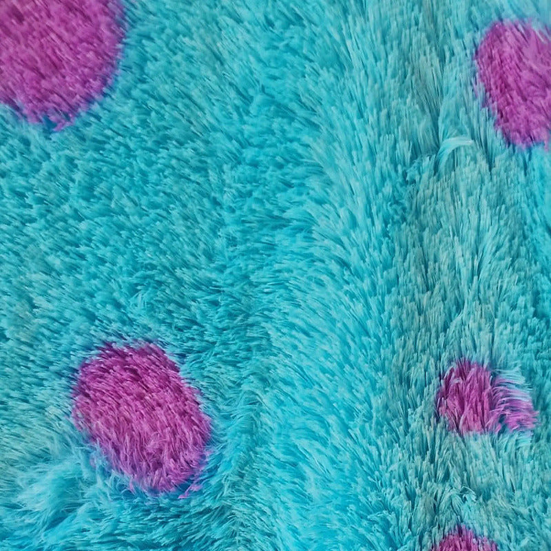 Tela Peluche Suave Para Cojines, Muñecos, Forros (1m) Turquesa Sulley Monsters Inc