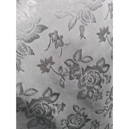 Tela Raso Jaquard, Vestidos (1metro) Gris Con Relieve