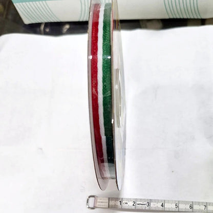 Listón Tricolor Patrio Satinado Varios Anchos (1 Rollo) Tricolor Ancho 1