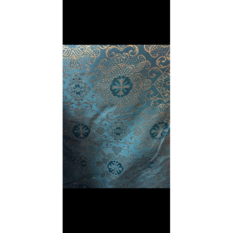 Tela Jacquard Litúrgica Para Iglesia Altar 2m Jade Litúrgica