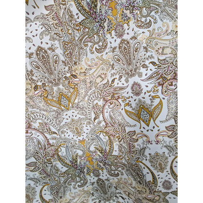 Tela De Satin Silki Estampada Imitación Seda (1 Metro) Marrón Claro Estampado