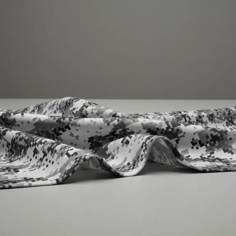 Tela Tergal Camuflaje ( 1 Metro) Gris Camuflaje Pixeles