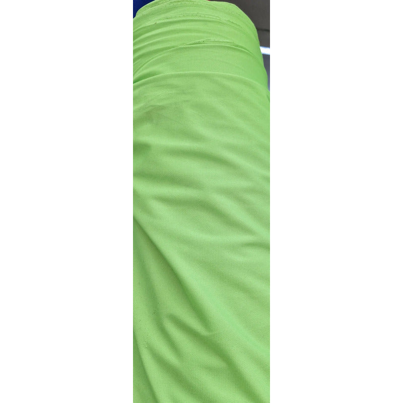 Tela Poliester Fluorescente 1.60m Para Chaleco -1mt. Verde Liso Neon