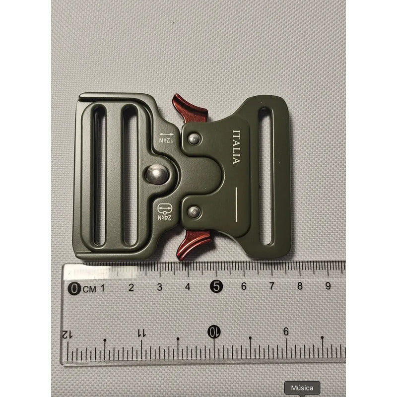 Hebilla Cobra 50mm Metal Para Cinturón Táctico Militar Verde Militar Único