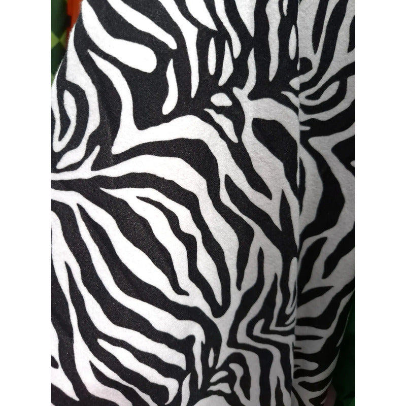Tela De Cebra Velour (1 Metro) Blanco Velour Cebra