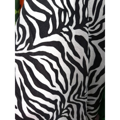 Tela De Cebra Velour (1 Metro) Blanco Velour Cebra