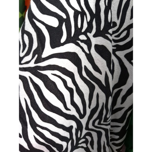 Tela De Cebra Velour (1 Metro) Blanco Velour Cebra